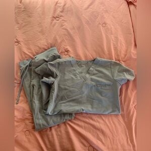 xxs mandala powder blue scrubs